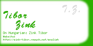 tibor zink business card